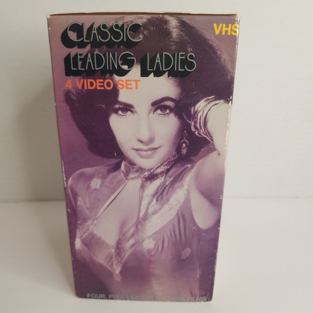 4 Video Set, VHS, Classic Leading Ladies, ELIZABETH TAYLOR